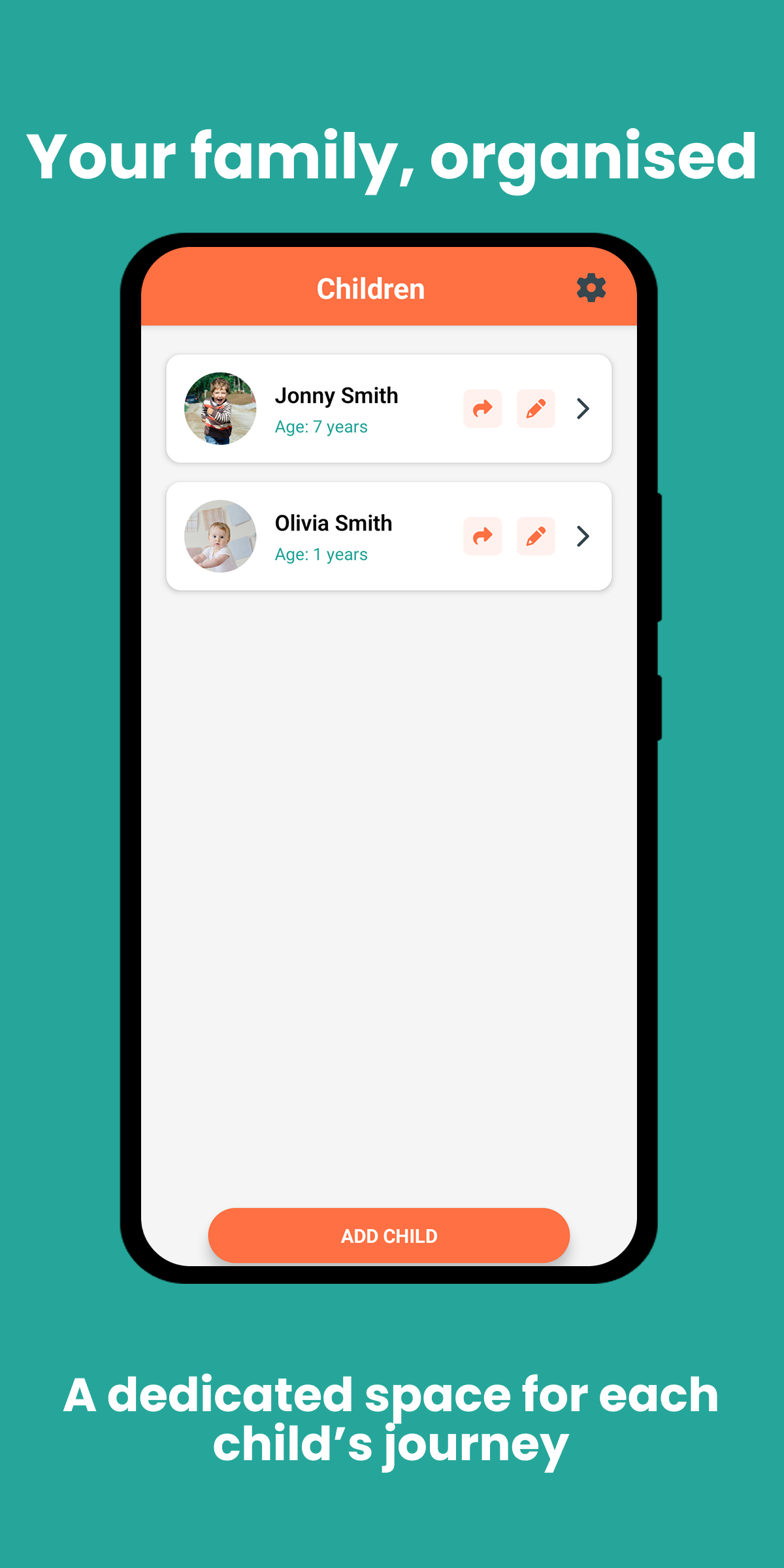 Your family, organised